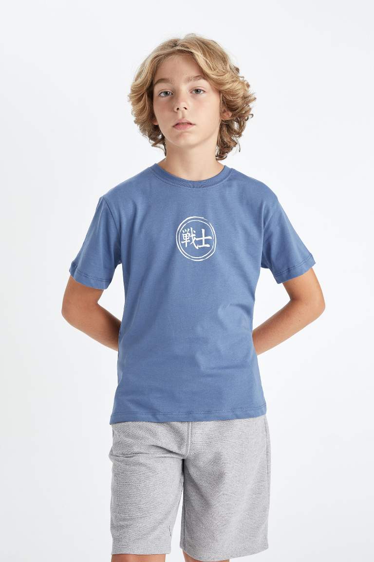 Boy Crew Neck Printed Short Sleeve T-Shirt