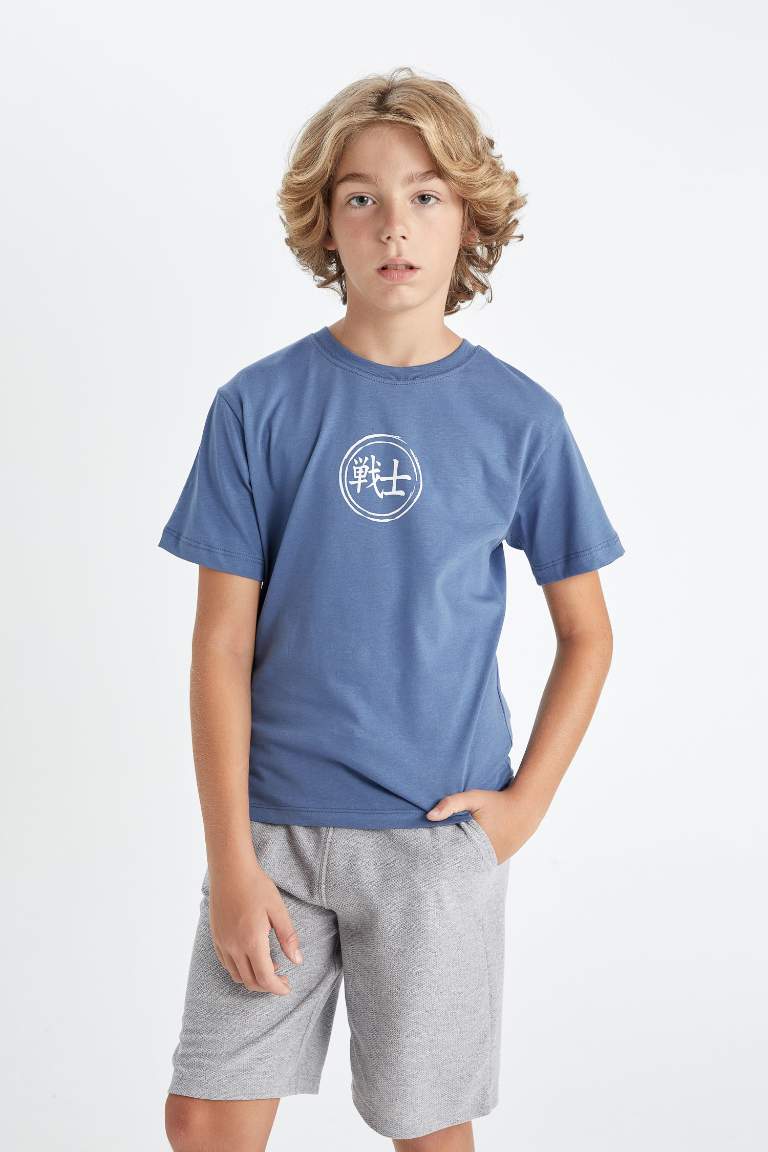 Boy Crew Neck Printed Short Sleeve T-Shirt