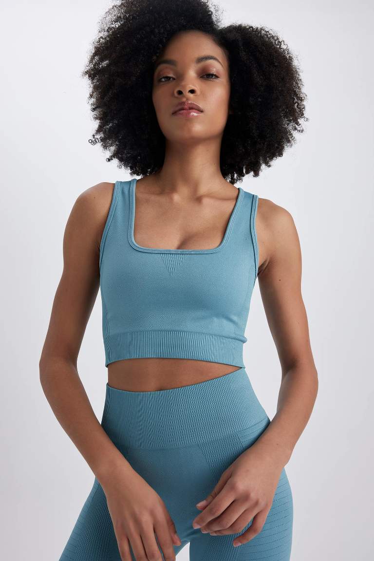 Defacto Fit Crew Neck Sports Bra