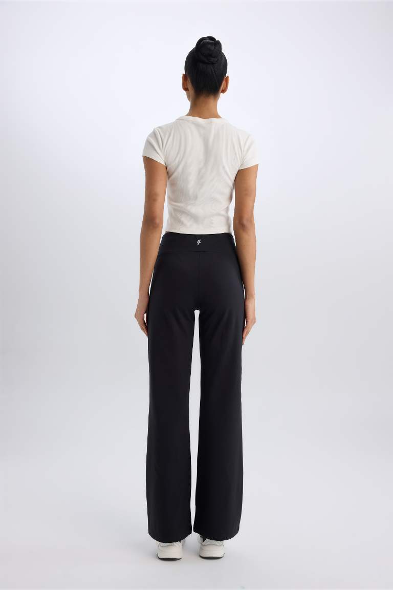 DeFactoFit Standard Fit Wide Leg Standard Trousers