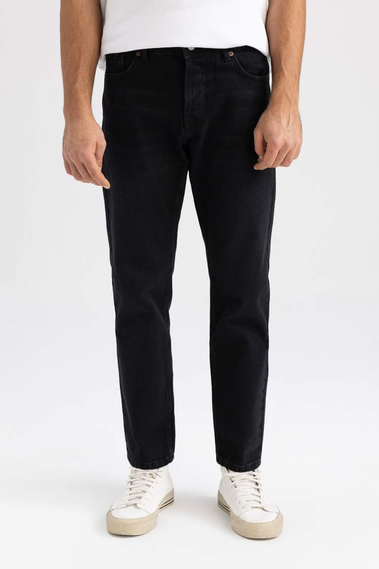 Straight Fit Normal Kalıp Normal Bel Boru Paça Jean Pantolon