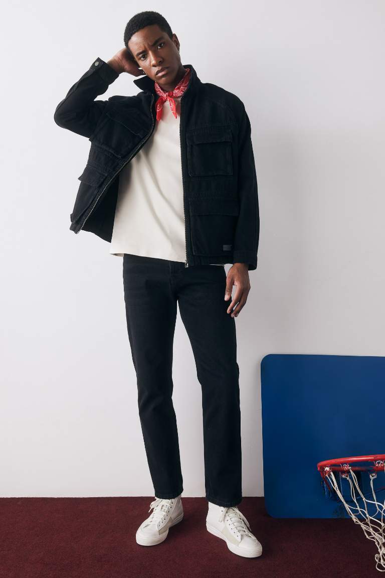 Straight Fit Normal Kalıp Normal Bel Boru Paça Jean Pantolon
