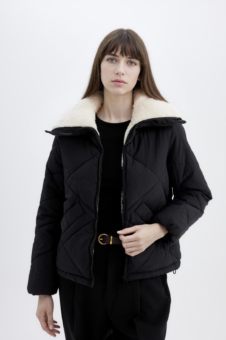 Waterproof Regular Fit Lined Puffer Jacket