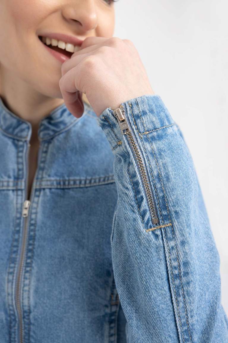 Fashion Fit Crop Jean %100 Pamuk Ceket