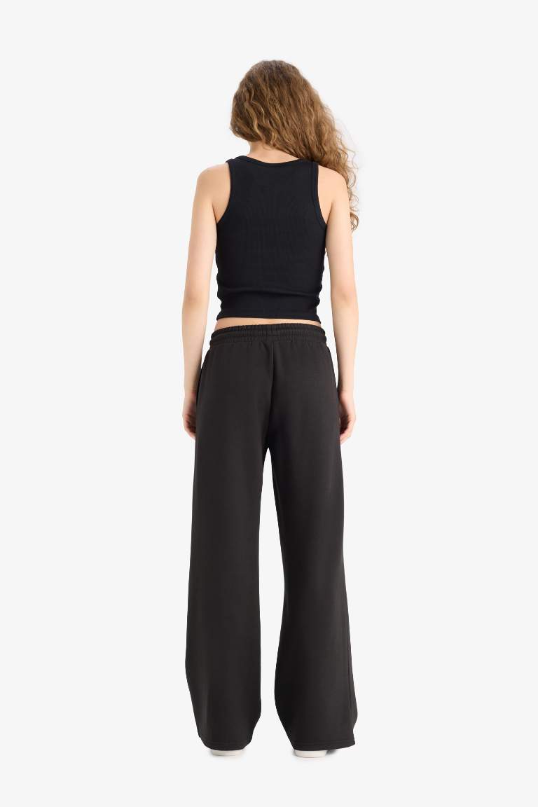 Straight Fit Cepli Düz Paça Kalın Kumaş Pantolon