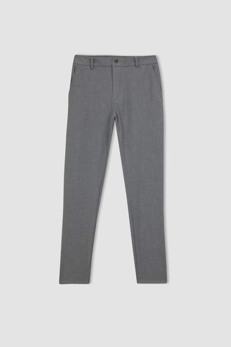 Düz Paça Beli Lastikli Cepli Jogger Pantolon