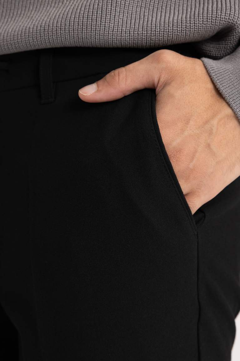 Beli Lastikli Cepli Düz Paça Jogger Pantolon