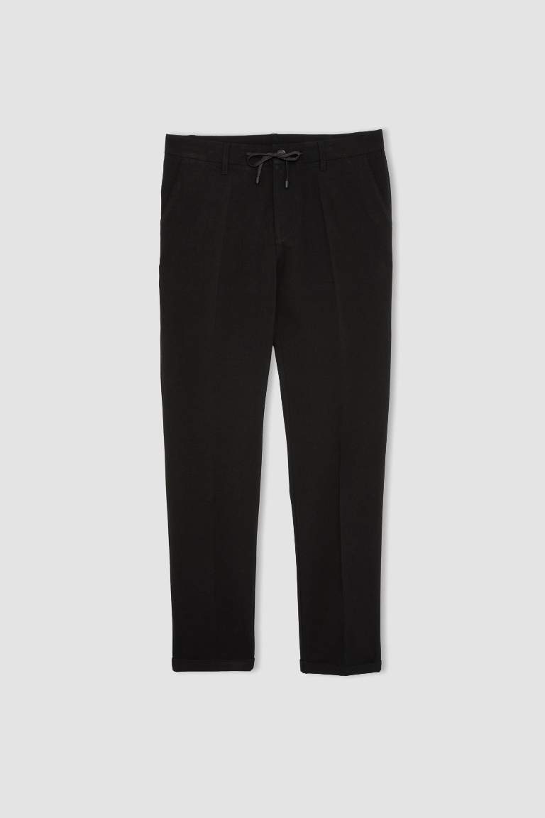 Beli Lastikli Cepli Düz Paça Jogger Pantolon