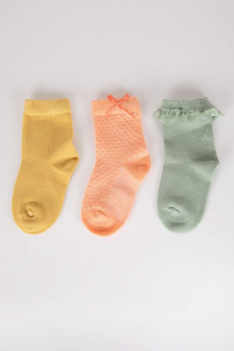 Lot de 3 paires Chaussettes Longues Coton pour BéBé Fille