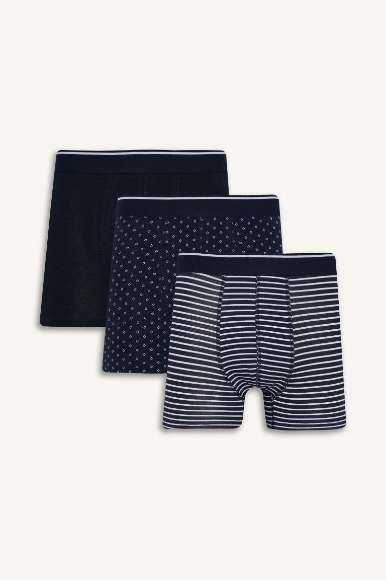 Regular Fit Baskılı 3'lü Boxer