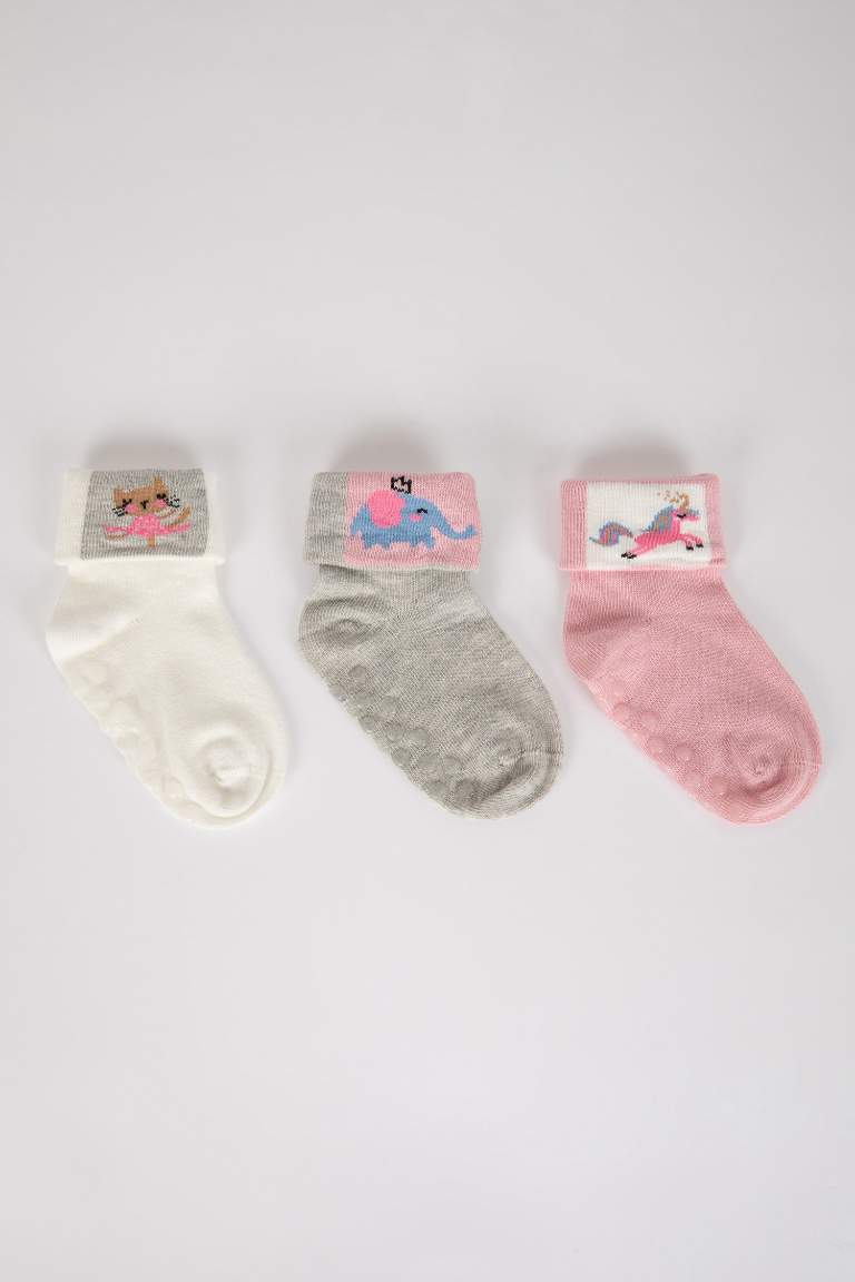 Baby Girl 3-pack Cotton Long Socks