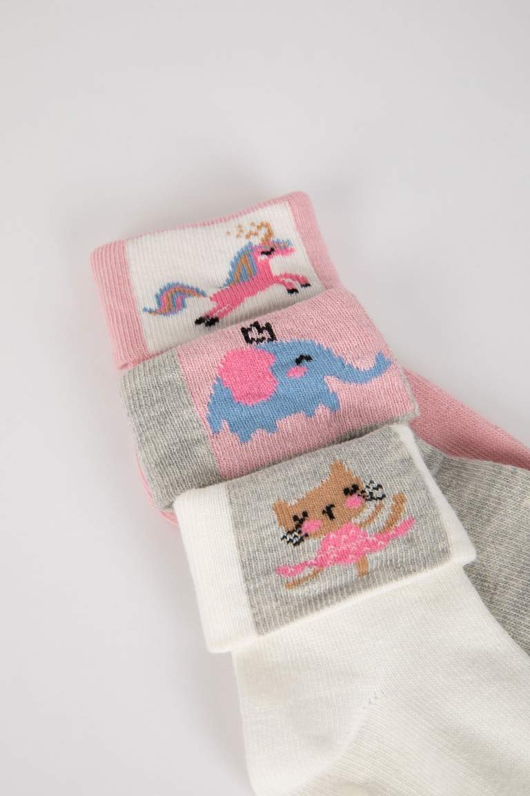 Baby Girl 3-pack Cotton Long Socks