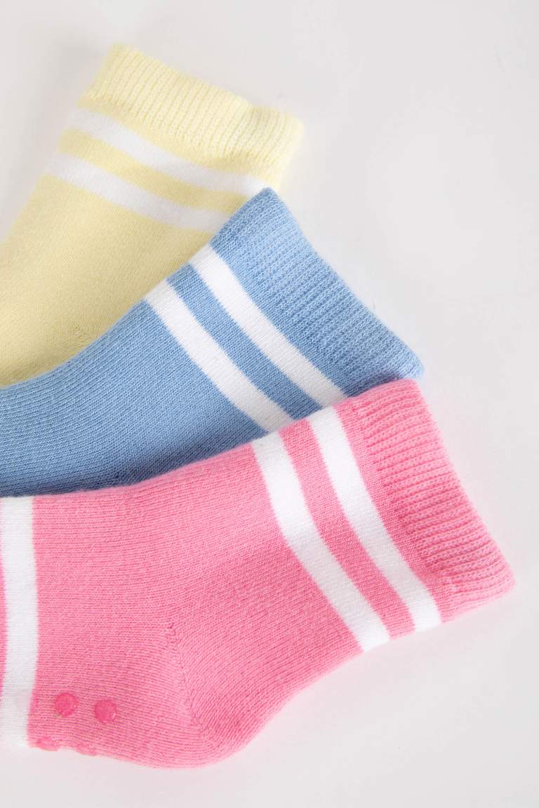 Baby Girl 3 Piece Cotton Towel Socks