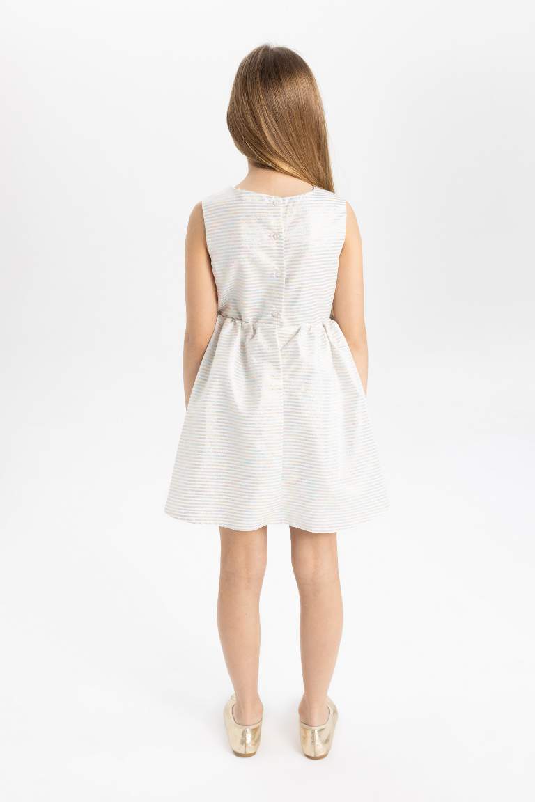 Girl White Sleeveless Dress