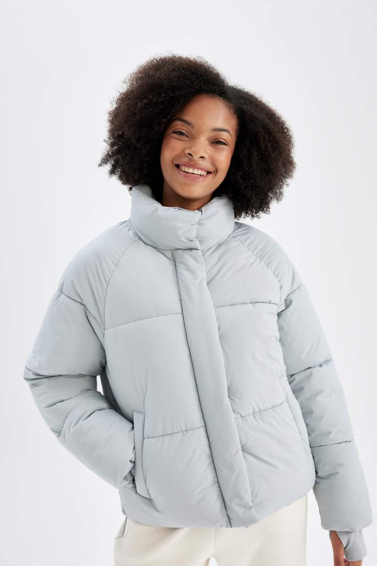 DeFactoFit Waterproof Zippered Puffer Jacket