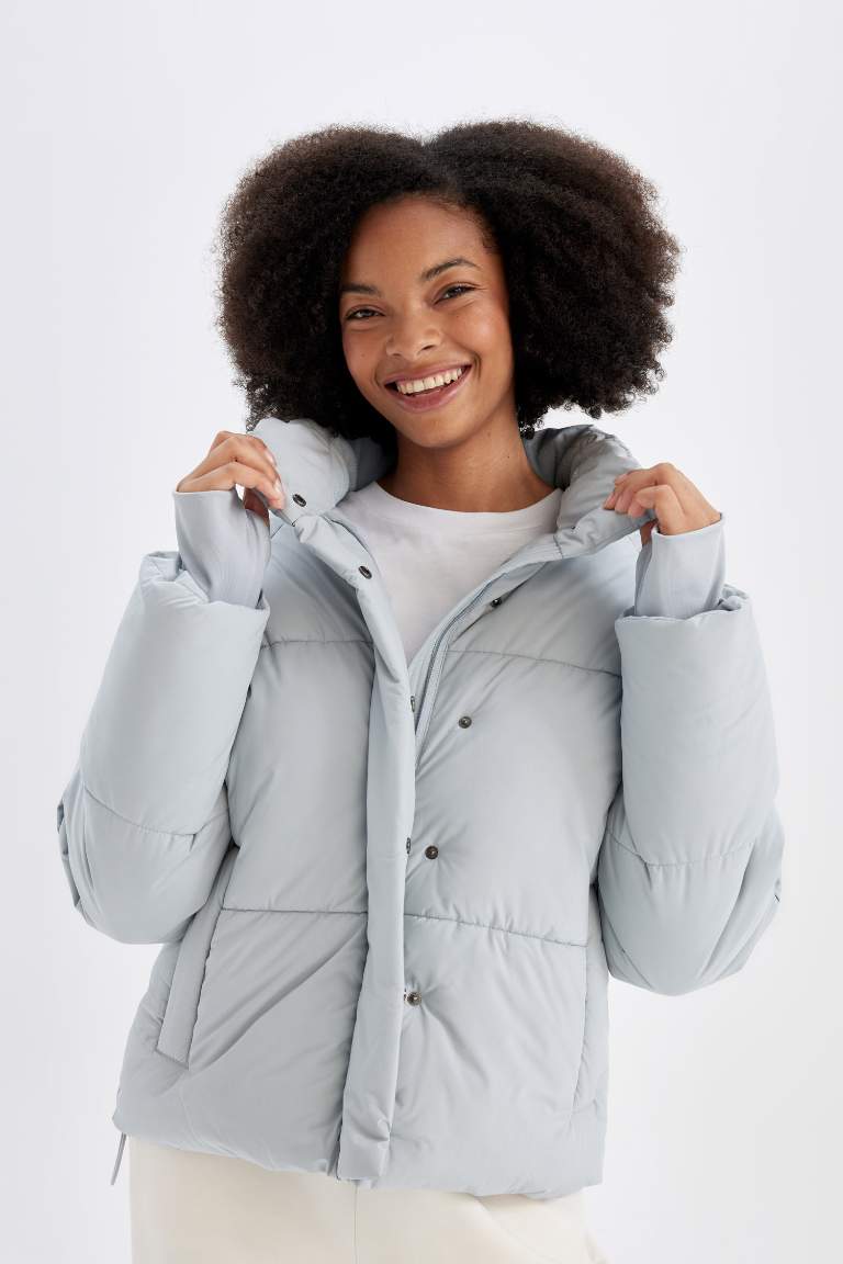 DeFactoFit Waterproof Zippered Puffer Jacket