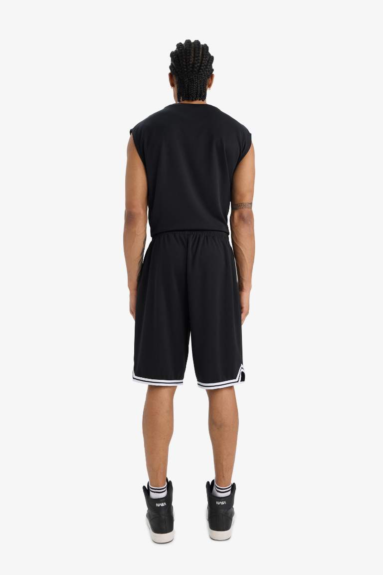 DeFactoFit Hızlı Kuruyan Standart Fit Sporcu Kısa Paça Ağır Kumaş Şort