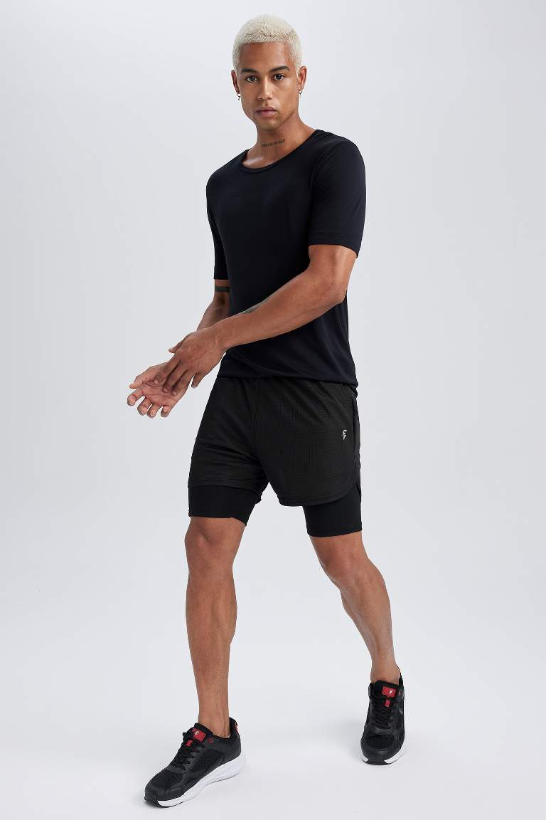 DeFactoFit Slim Fit Taytlı Spor Şort