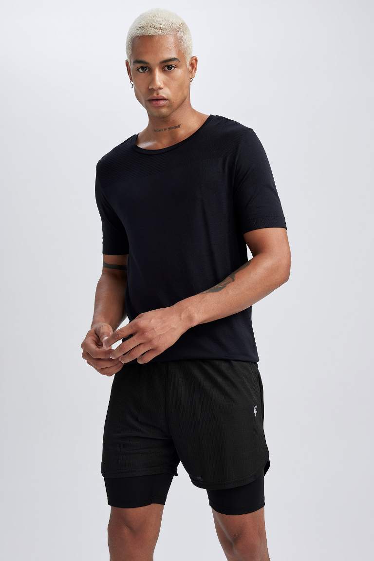 DeFactoFit Slim Fit Taytlı Spor Şort