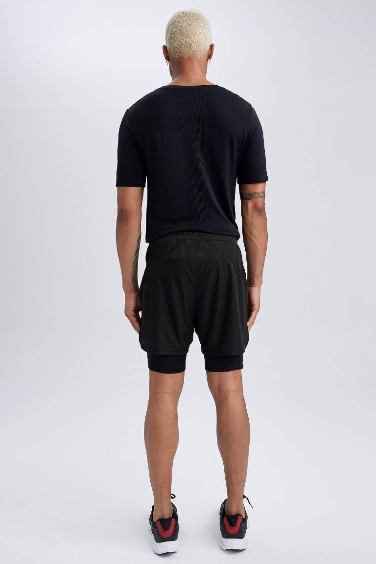 DeFactoFit Slim Fit Taytlı Spor Şort