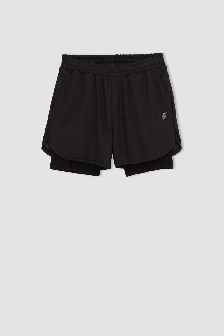 DeFactoFit Slim Fit Taytlı Spor Şort