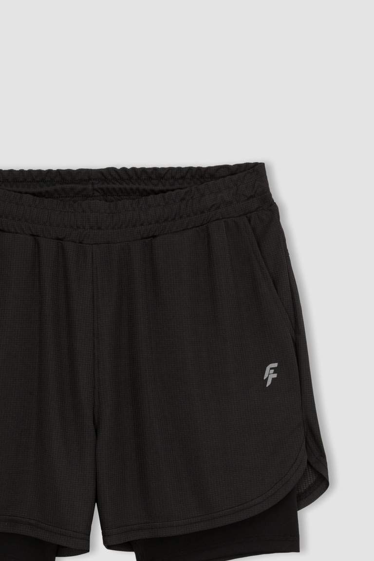 DeFactoFit Slim Fit Taytlı Spor Şort
