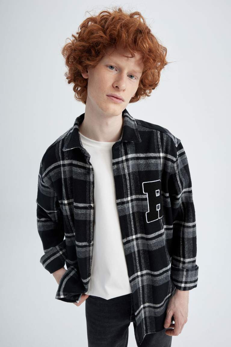 Сорочка з довгим рукавом свободного крою Woodcutter для чоловіків