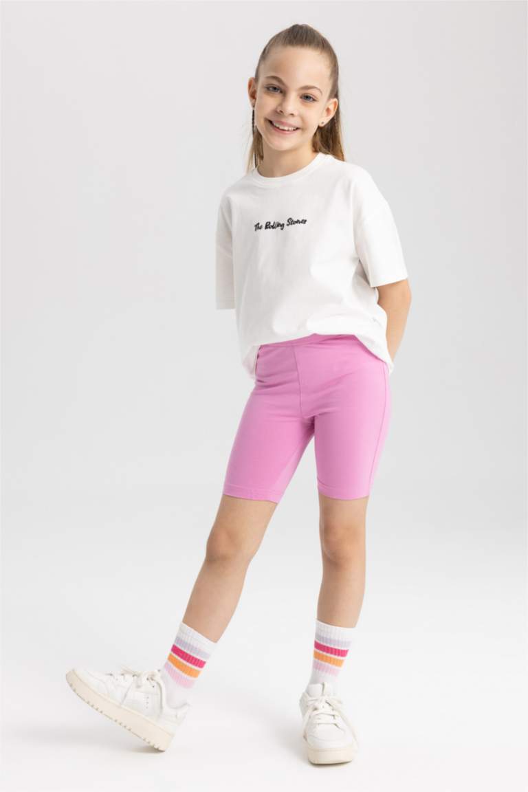 Pink GIRLS & TEENS Girl Biker Short Leggings 2777851 | DeFacto