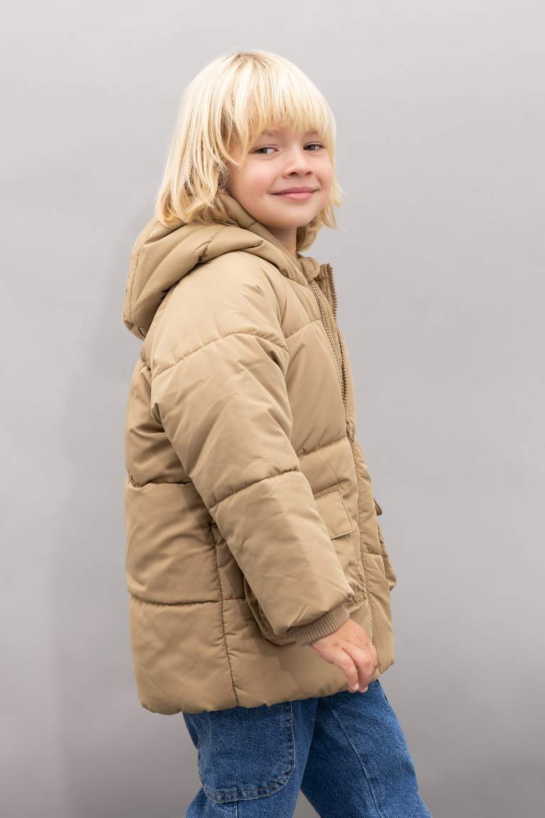 Baby Boy Waterproof Fleece Lined Puffer Jacket