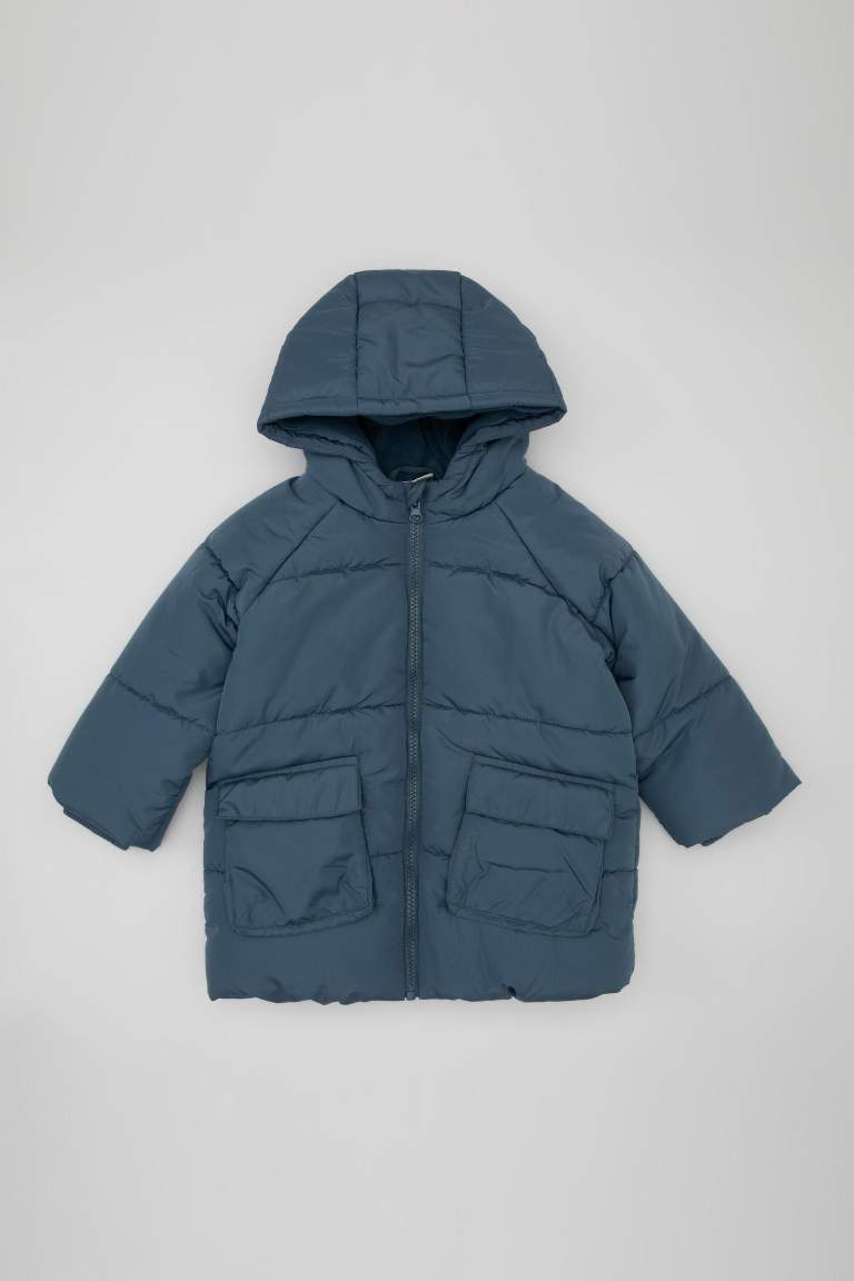 Baby Boy Waterproof Fleece Lined Puffer Jacket