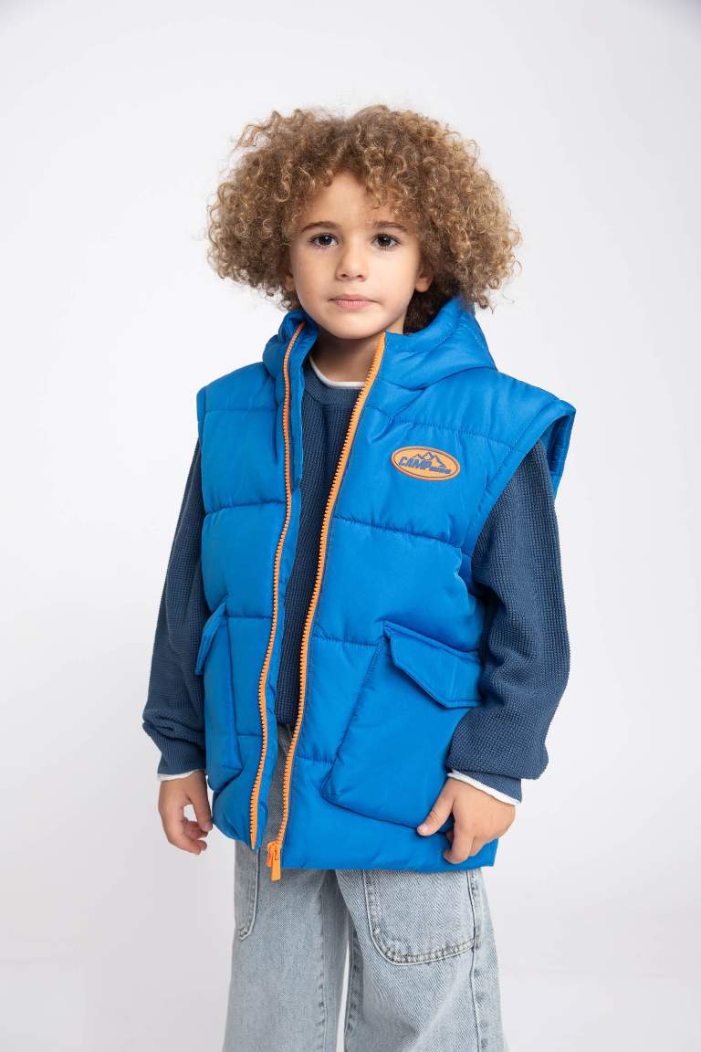 Boy Detachable Hooded Waterproof Puffer Jacket