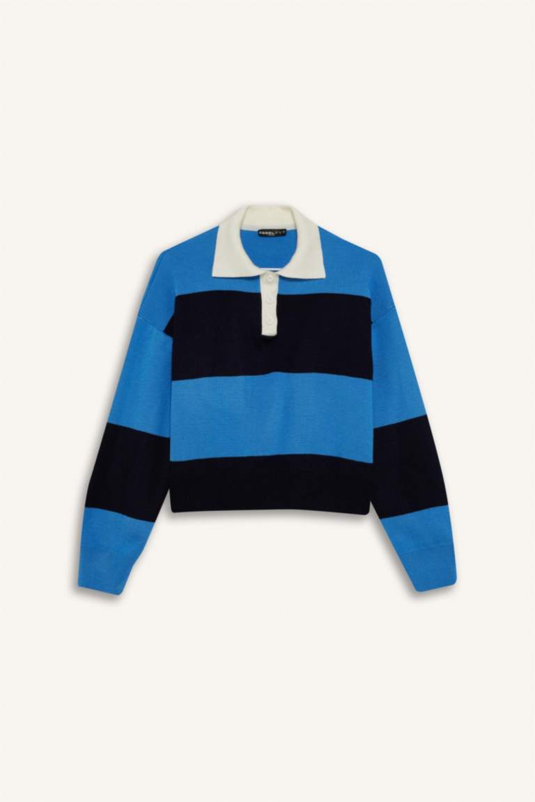 Regular Fit Polo Collar Pullover