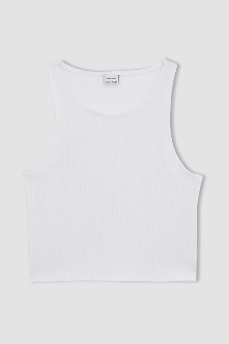 DeFactoFit Crew Neck Sports Cotton Tank Top