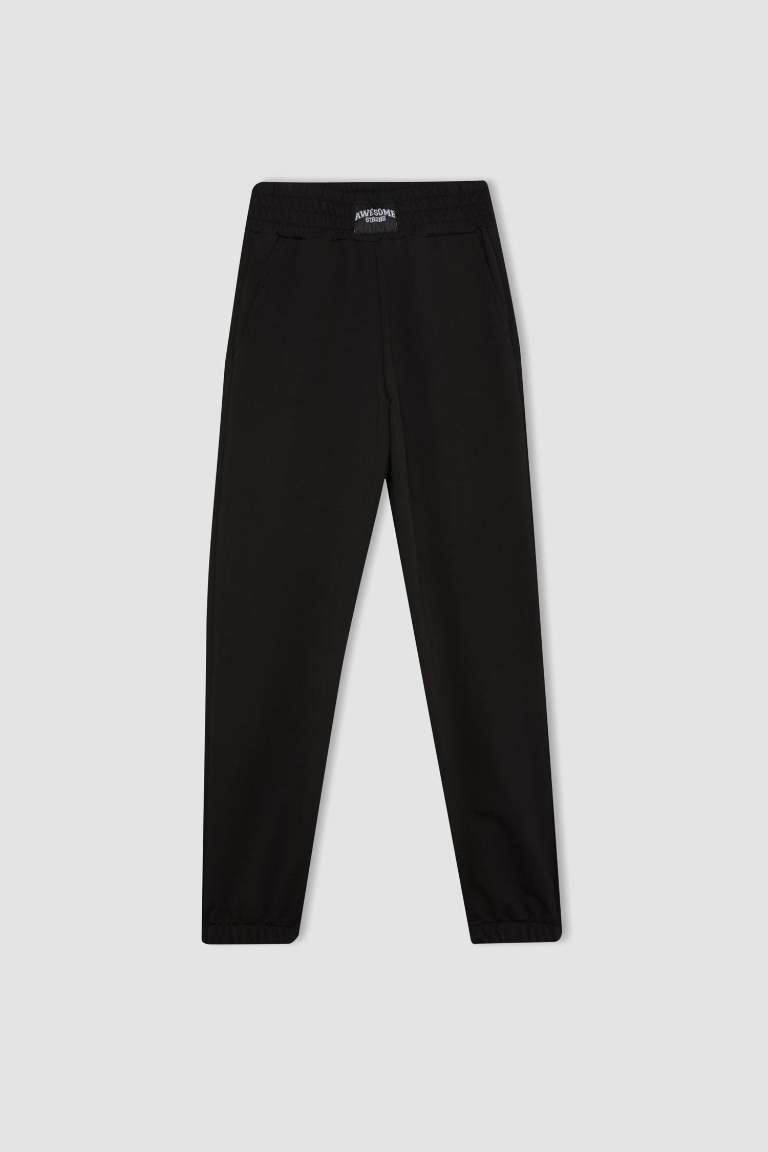 DeFactoFit Sporcu Jogger Eşofman Altı Standart Fit Basic Düz