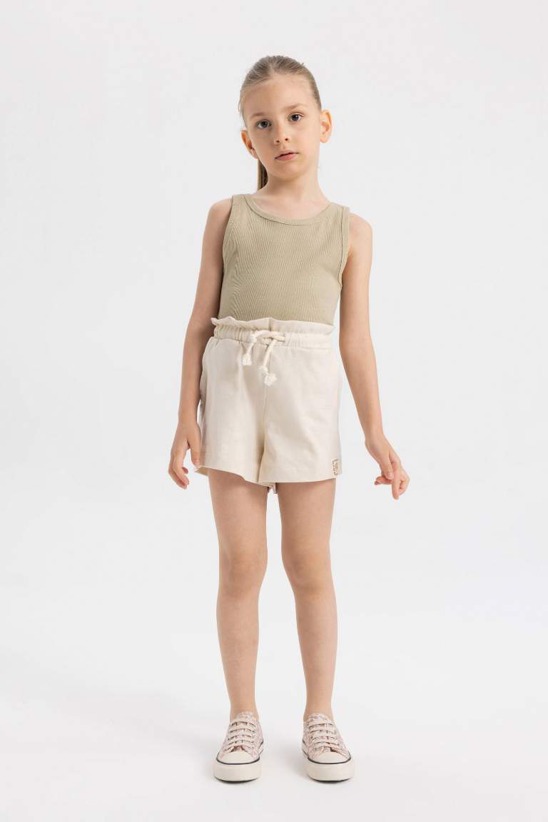 Short En Coton Peigné Pour Fille