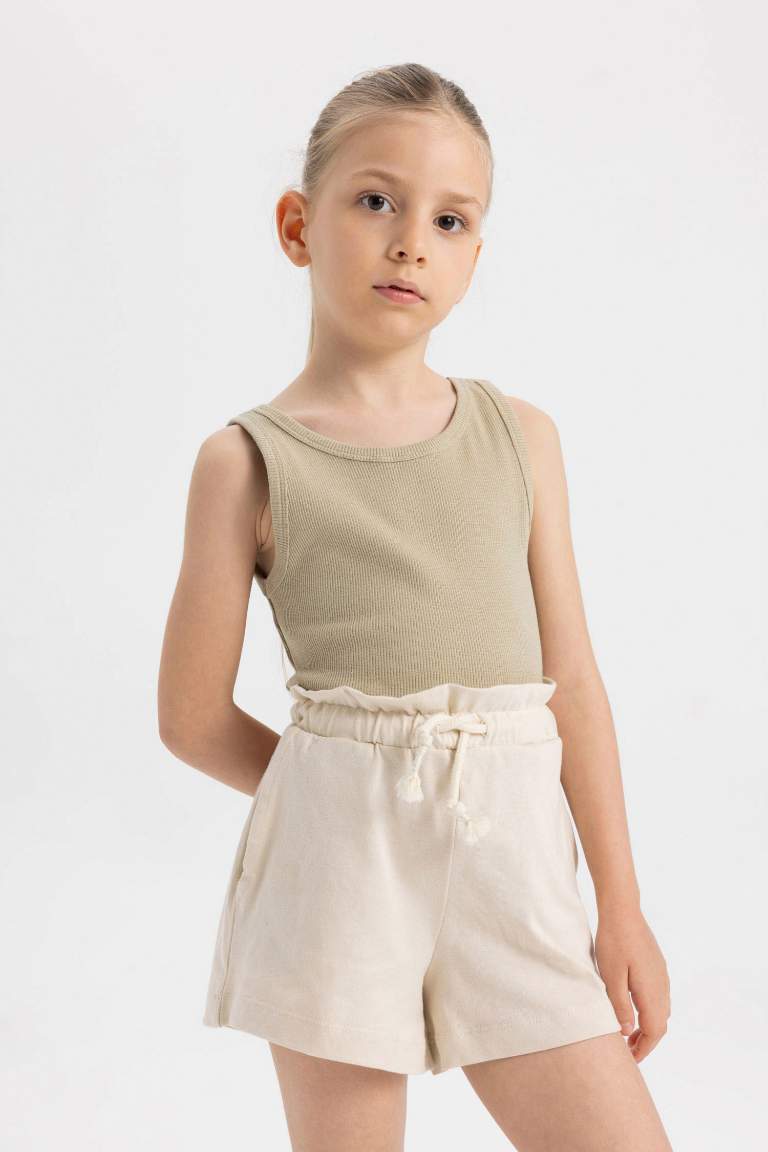 Short En Coton Peigné Pour Fille