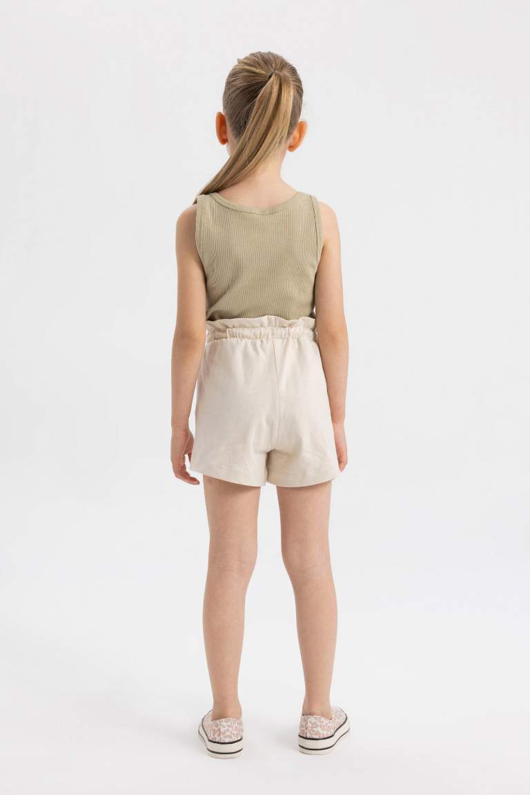 Short En Coton Peigné Pour Fille