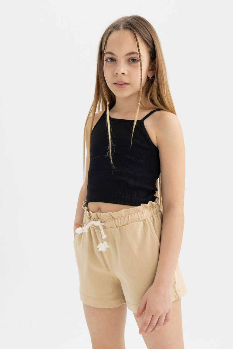 Short En Coton Peigné Pour Fille