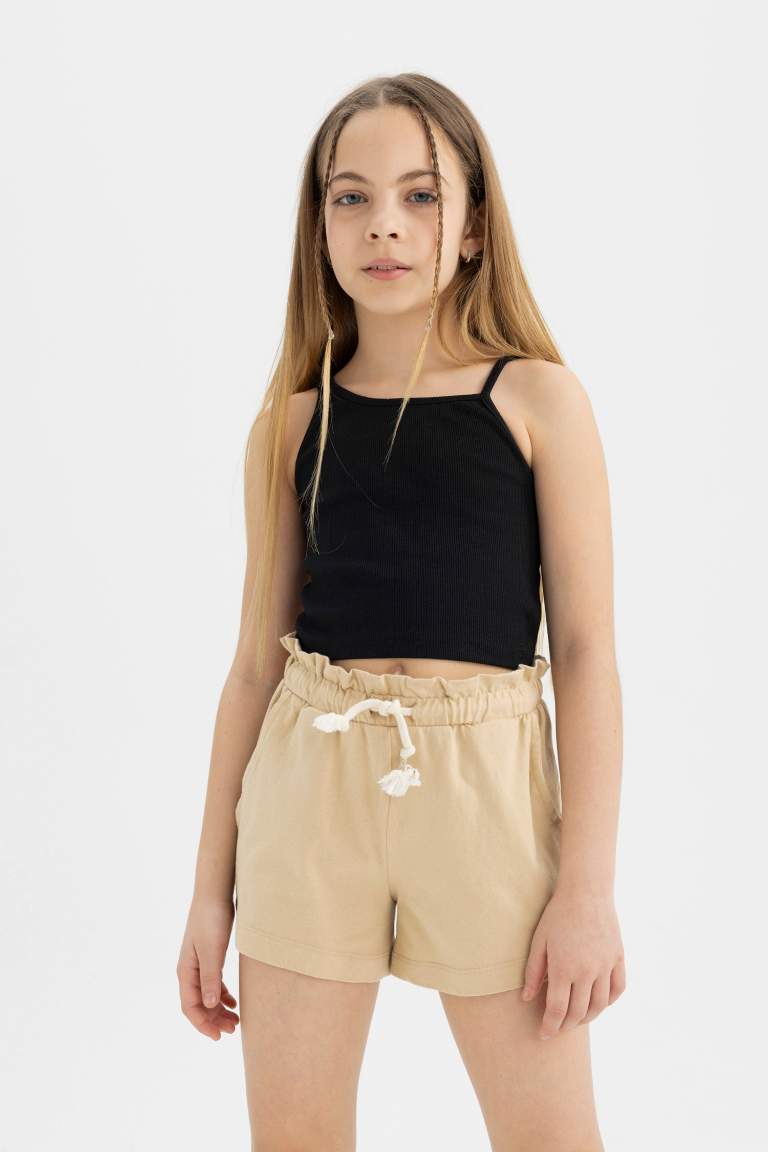 Short En Coton Peigné Pour Fille