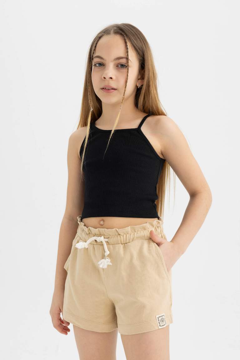 Short En Coton Peigné Pour Fille