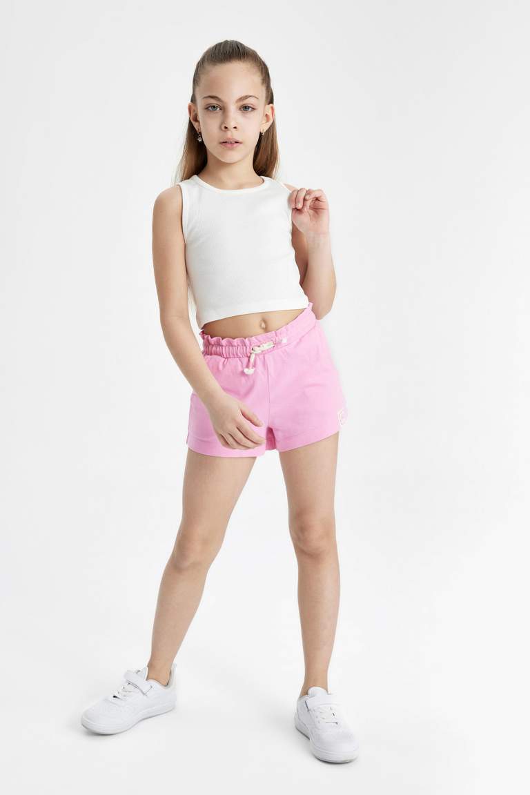 Short En Coton Peigné Pour Fille