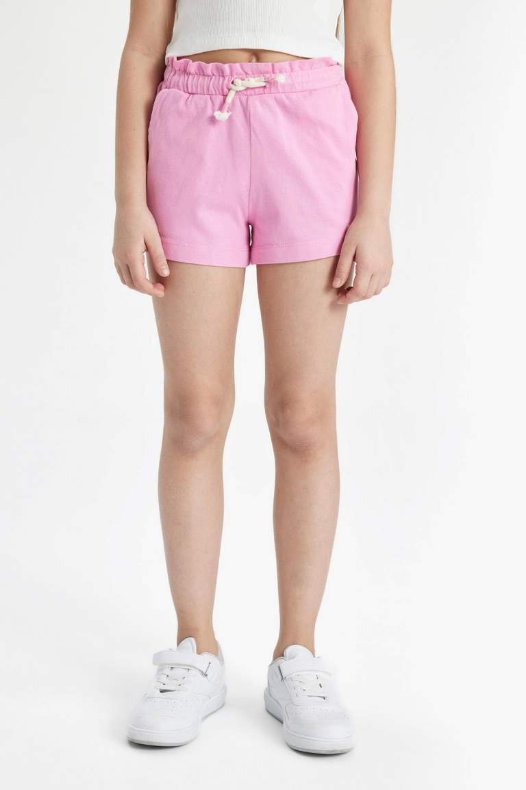 Short En Coton Peigné Pour Fille