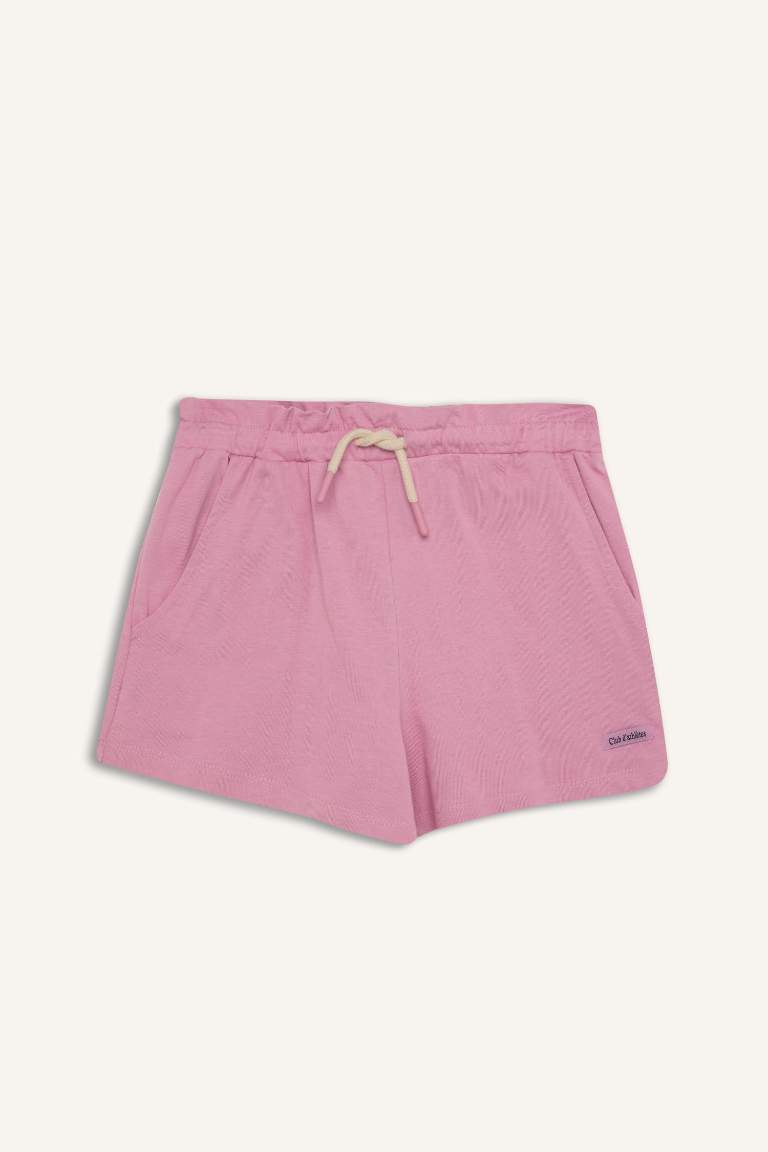 Girl Elastic Waist Printed Shorts