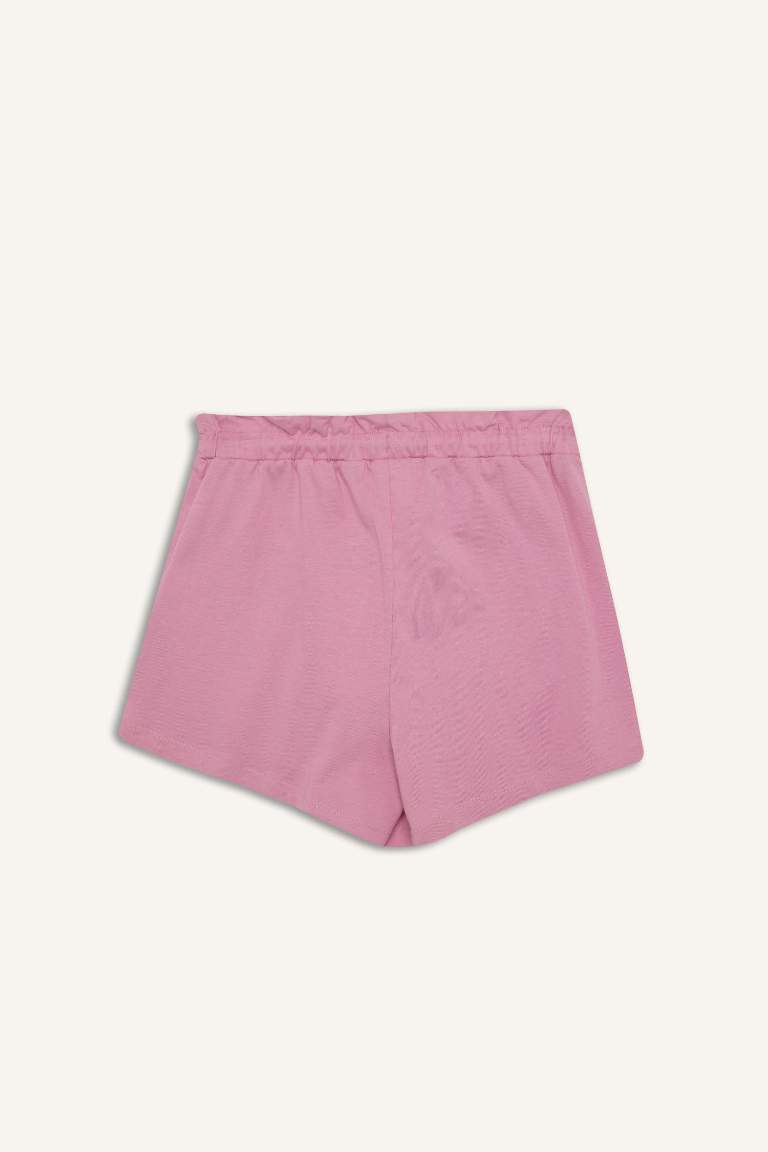 Girl Elastic Waist Printed Shorts