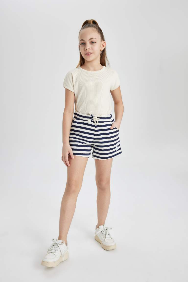 Short Rayé pour Fille