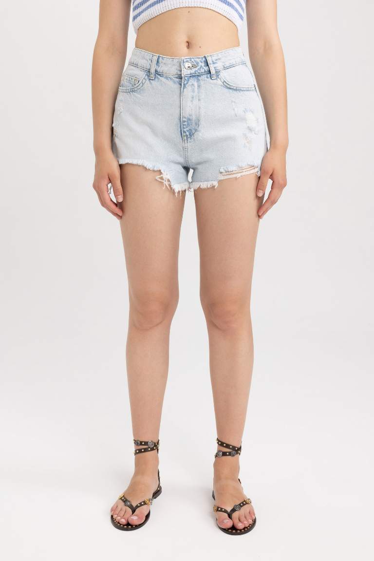 High waist Cut Ended Trousers Shorts