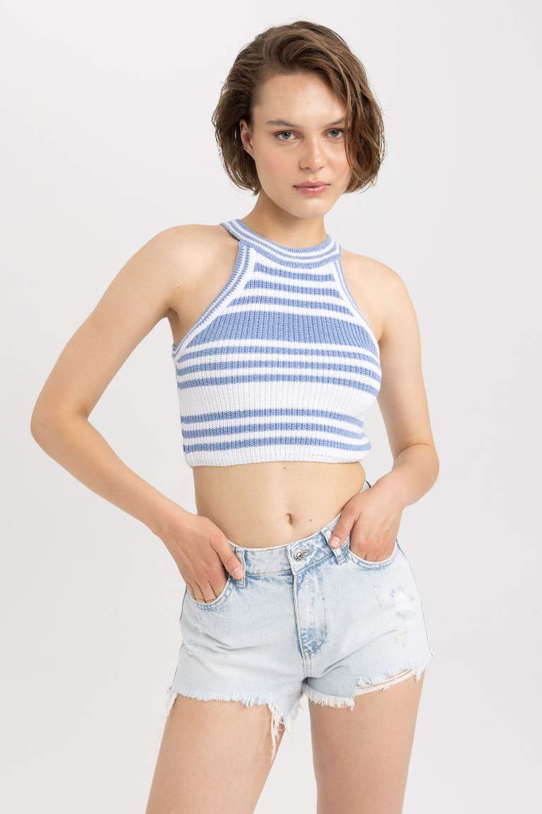 High waist Cut Ended Trousers Shorts