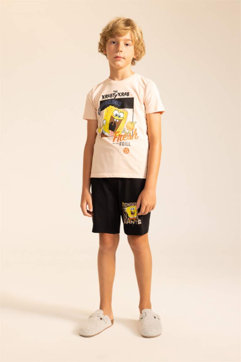 Pink BOYS & TEENS Boy Regular Fit SpongeBob Licensed 2-Piece Pajamas ...