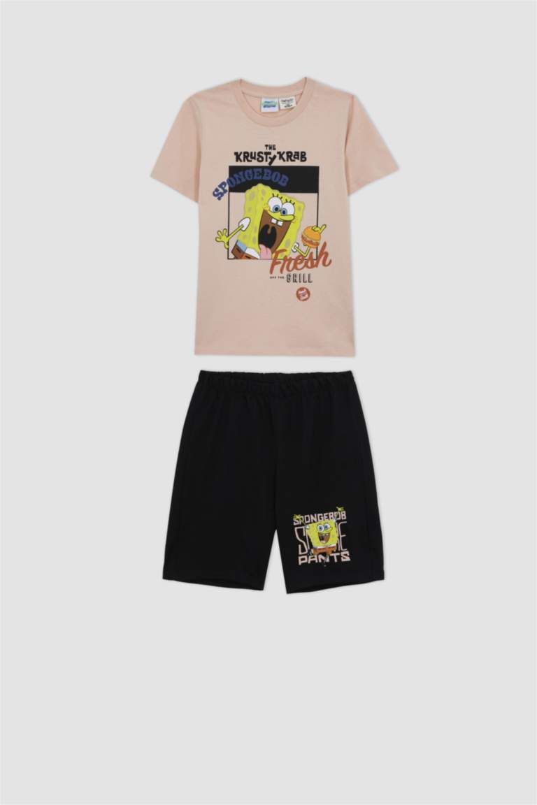 Pink BOYS & TEENS Boy Regular Fit SpongeBob Licensed 2-Piece Pajamas ...