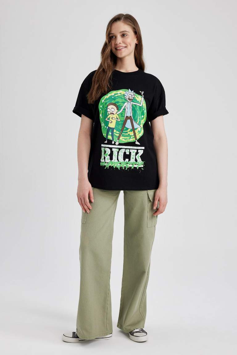 Coool Rick and Morty Oversize Fit Kısa Kollu %100 Pamuk Tişört